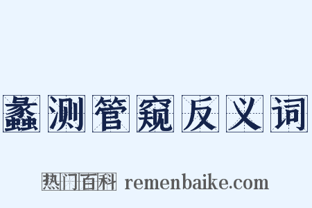 蠡测管窥反义词是什么意思的图片